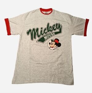 Vintage 90s Disney Store Baseball Mickey Mouse T-shirt